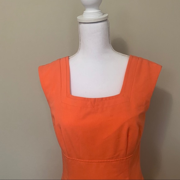 ANTONIO MELANI Orange Sleeveless Dress Sz 4 - Picture 2 of 6
